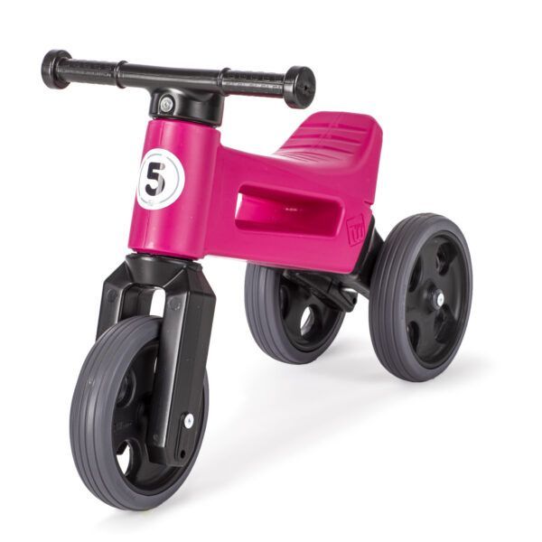 Odrážedlo FUNNY WHEELS Rider Sport 2v1 růžové s tichými koly