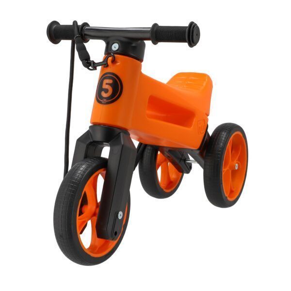 Odrážedlo FUNNY WHEELS Rider SuperSport 2v1 oranžové s popruhem a tichými koly