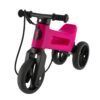 Odrážadlo FUNNY WHEELS Rider SuperSport 2v1 ružové tmavé s popruhom a tichými kolesami